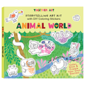 Animal World Storytelling & Coloring Sticker Kit