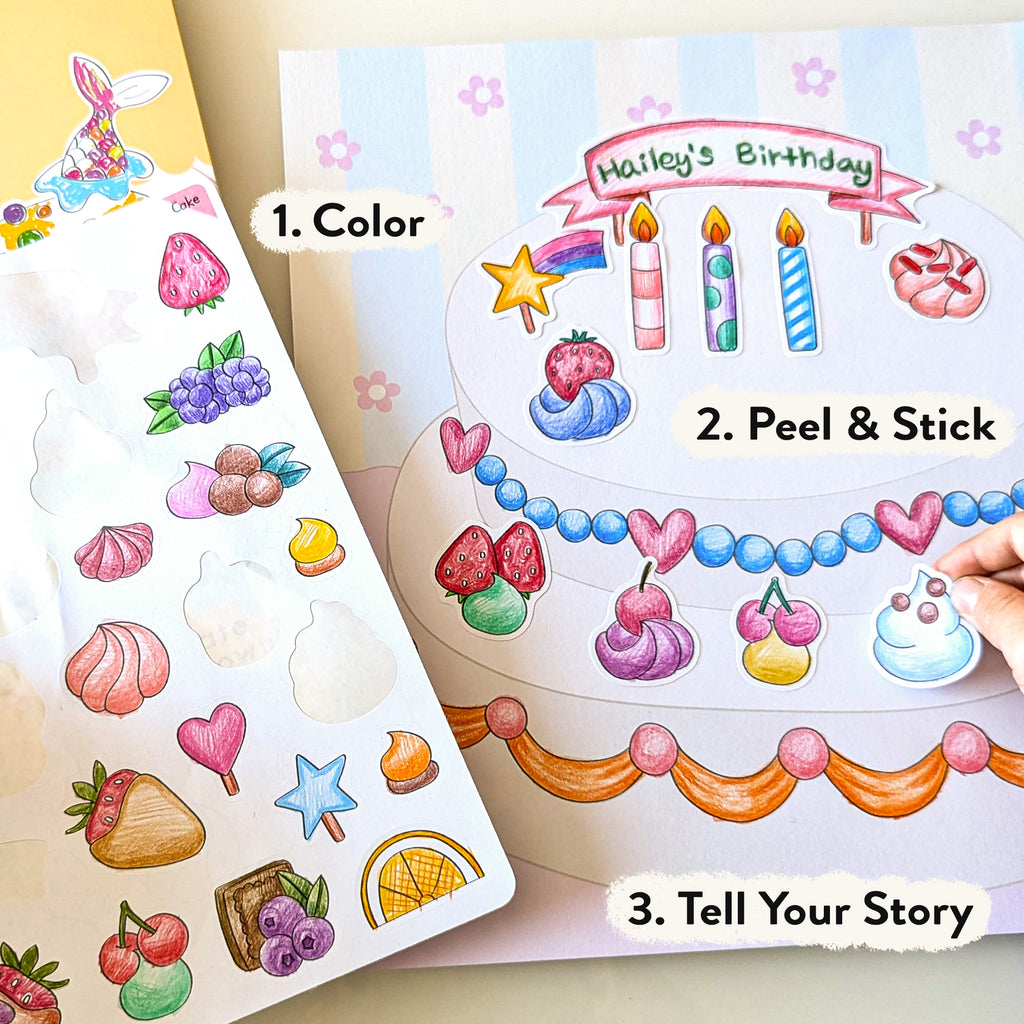 Dessert Storytelling Art Kit with Coloring Stickers