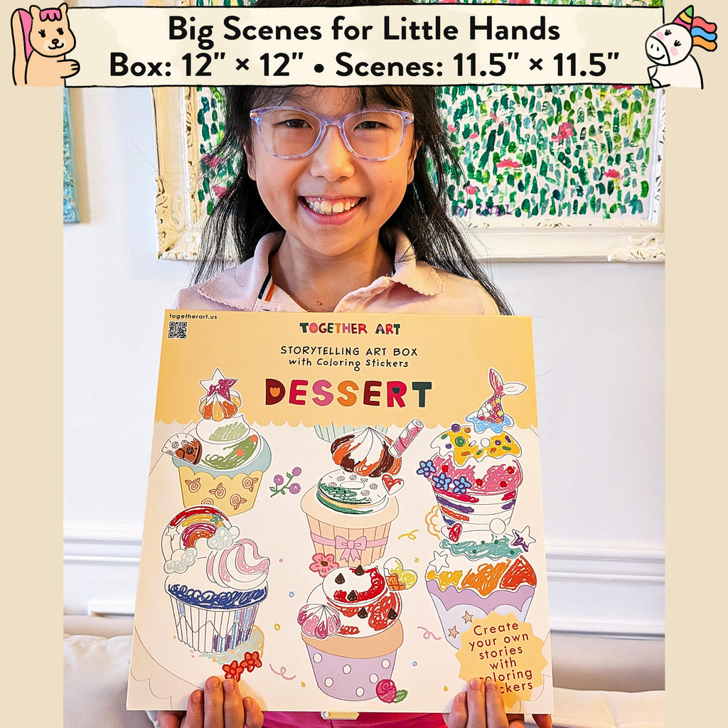 Dessert Storytelling Art Kit with Coloring Stickers