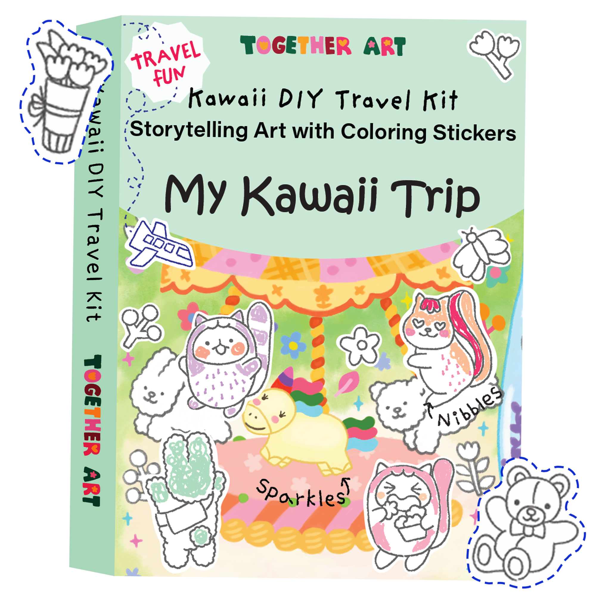 My Kawaii Trip Storytelling & Coloring Sticker Kit