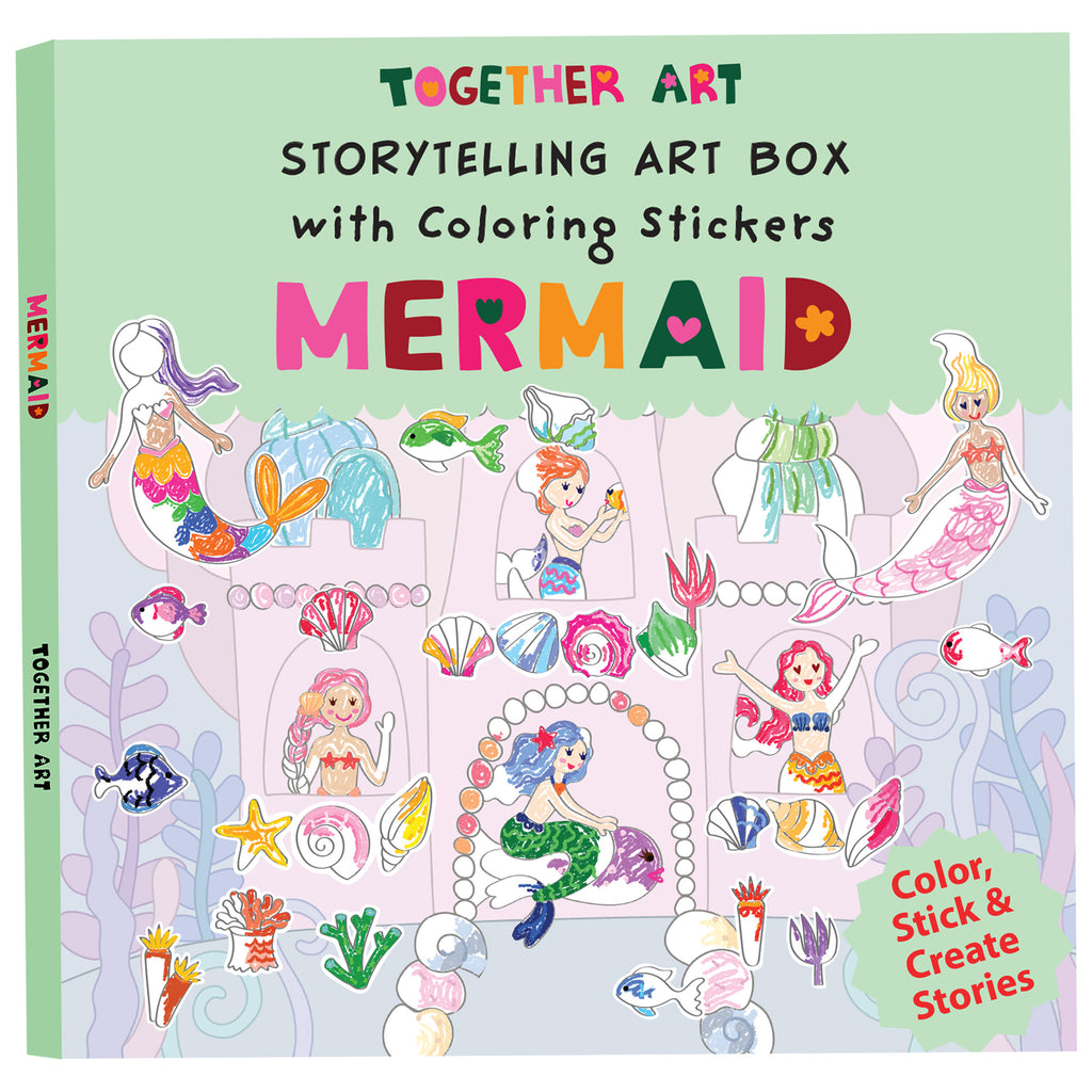 Mermaid Storytelling Art Kit with Coloring Stickers