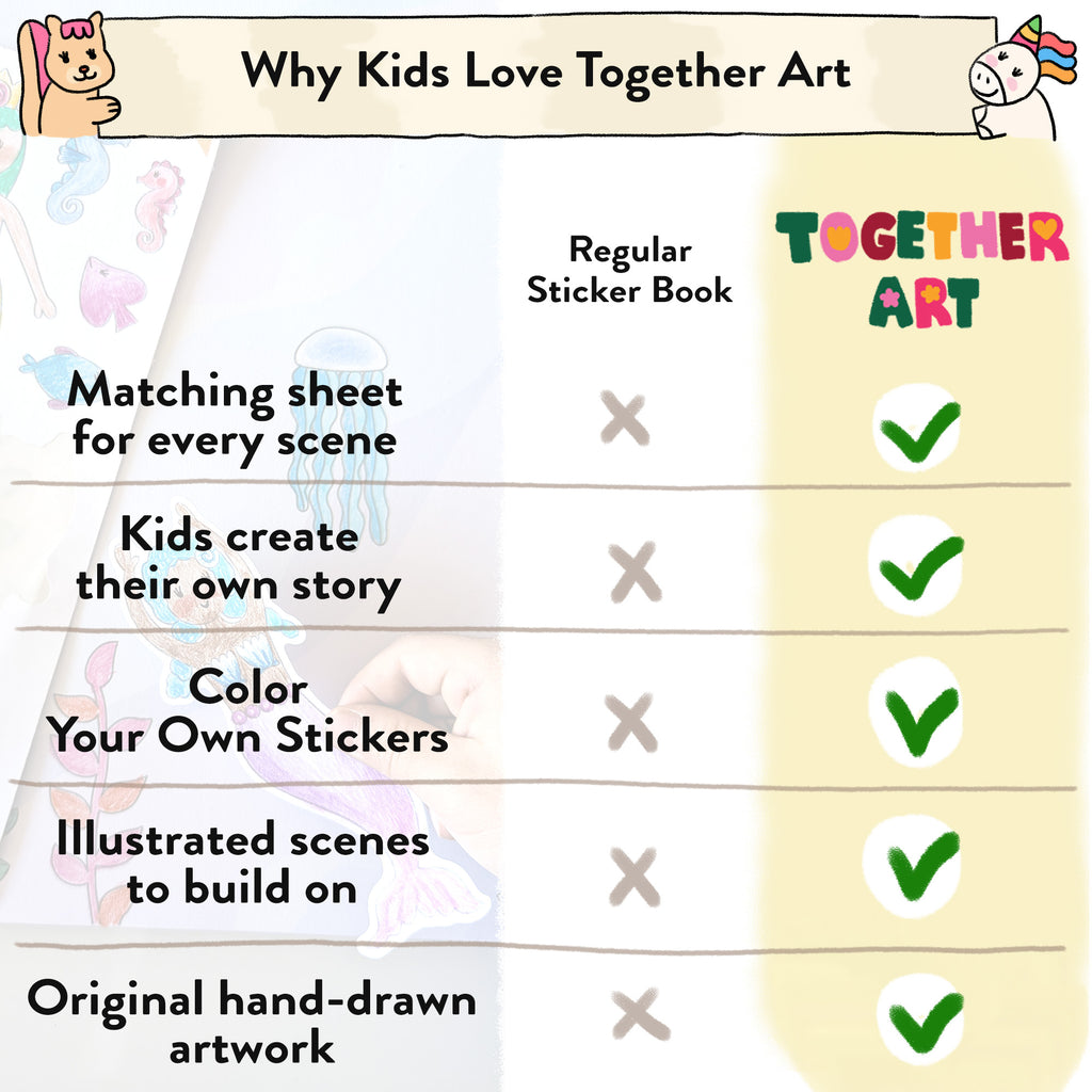 Mermaid Storytelling Art Kit with Coloring Stickers