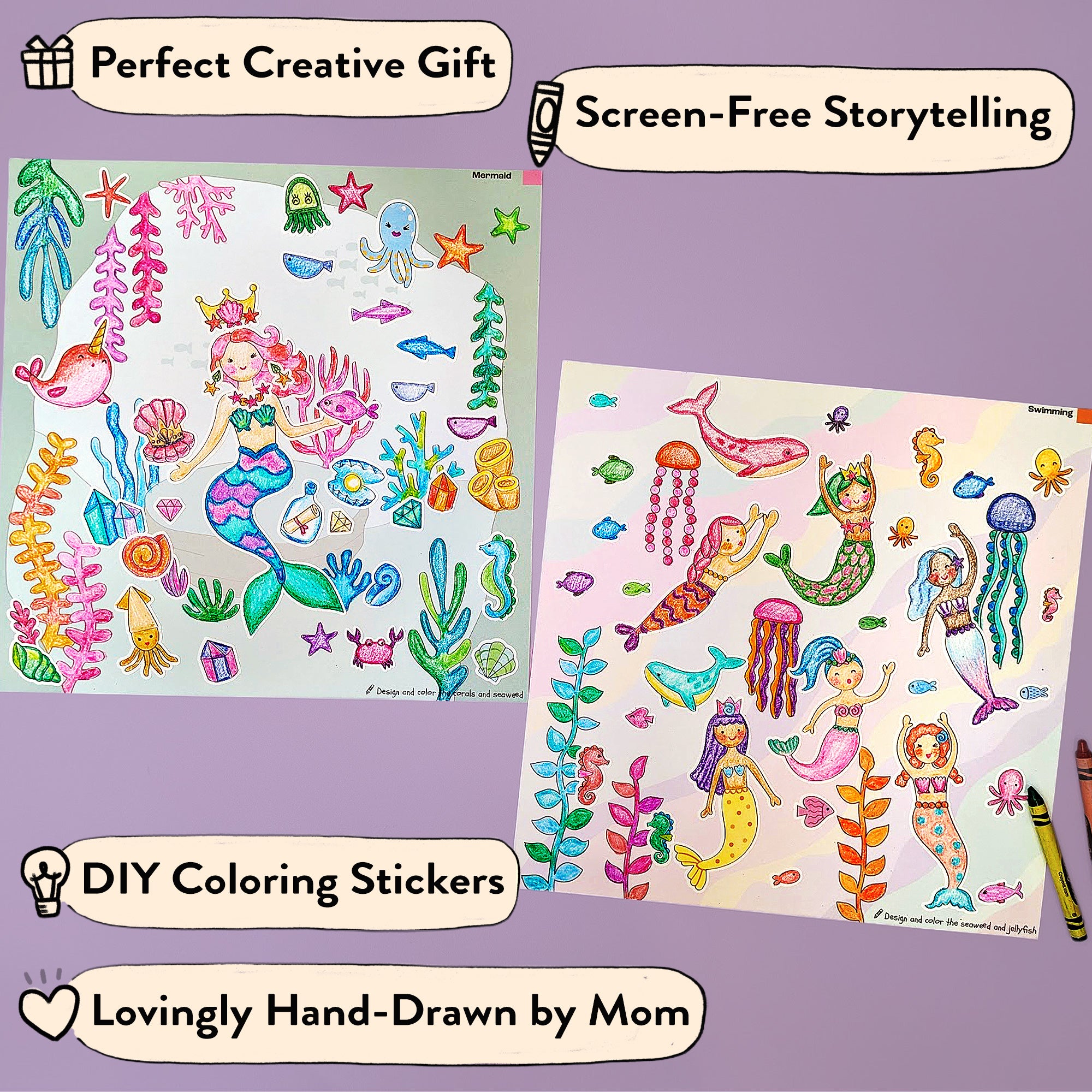 Mermaid Storytelling Sticker Kit