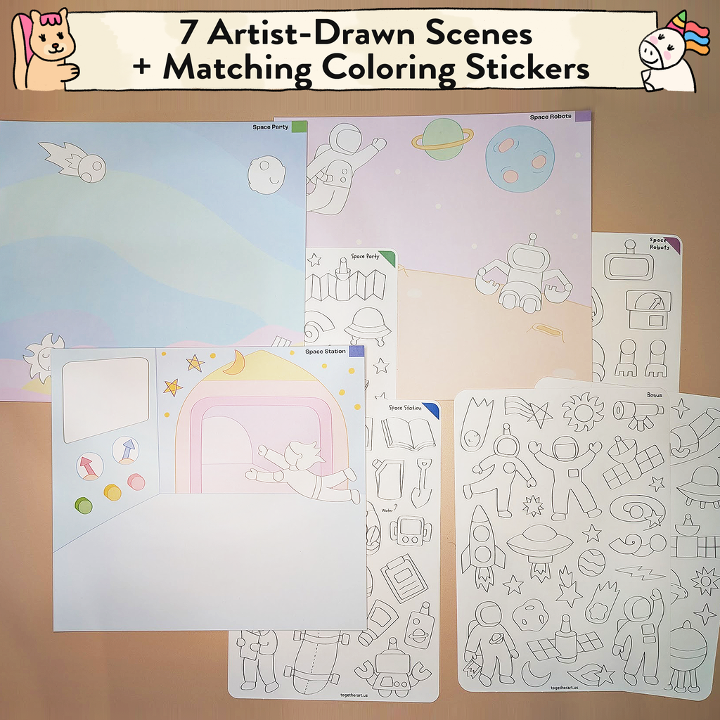 Outer Space Storytelling Sticker Kit