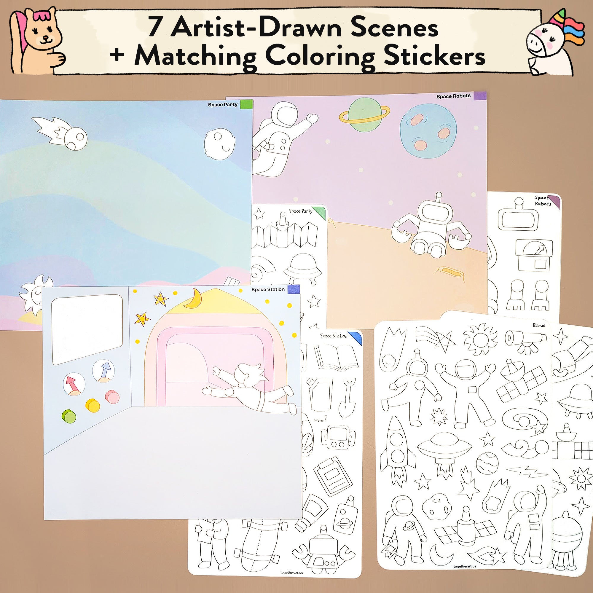 Outer Space Storytelling Sticker Kit