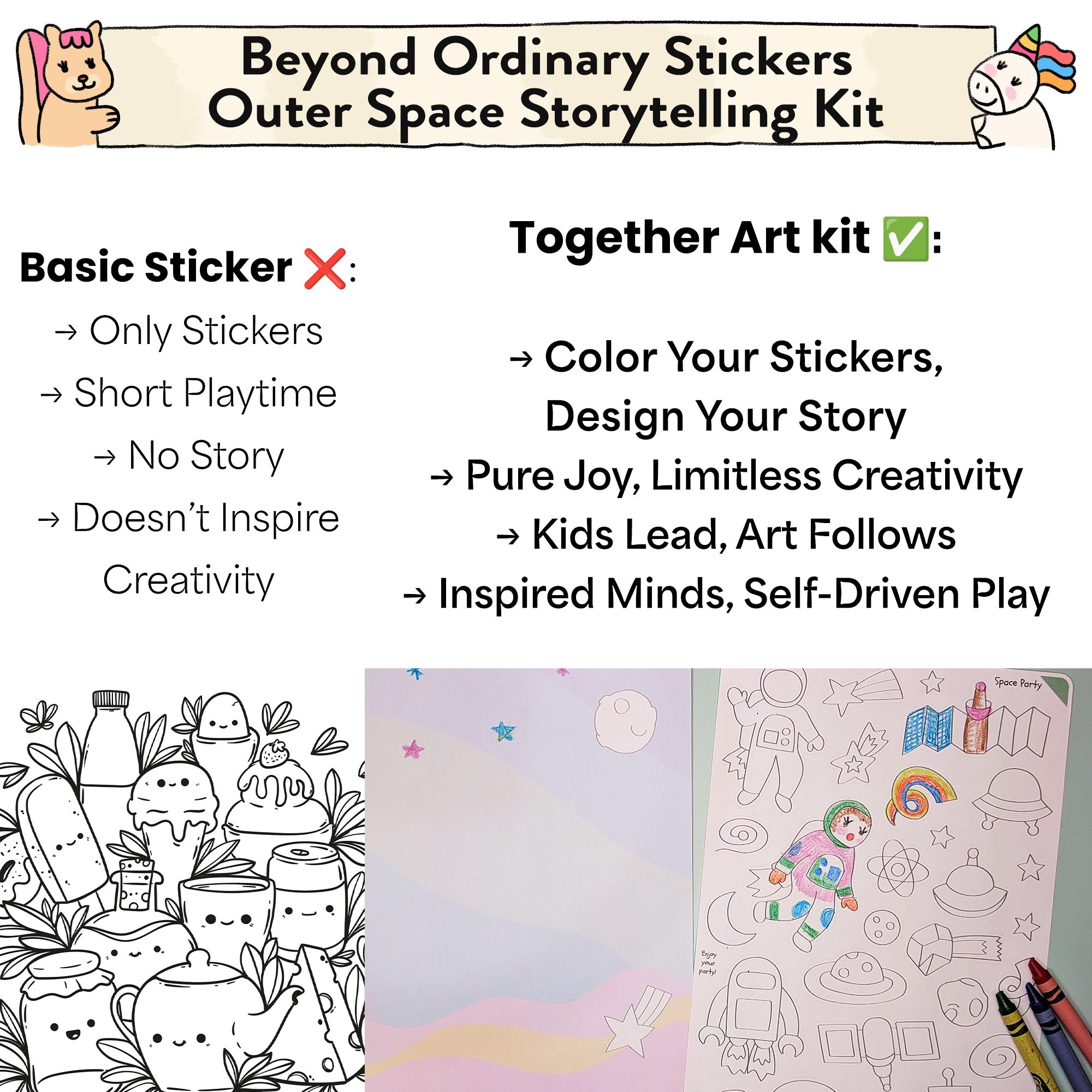 Outer Space Storytelling Sticker Kit