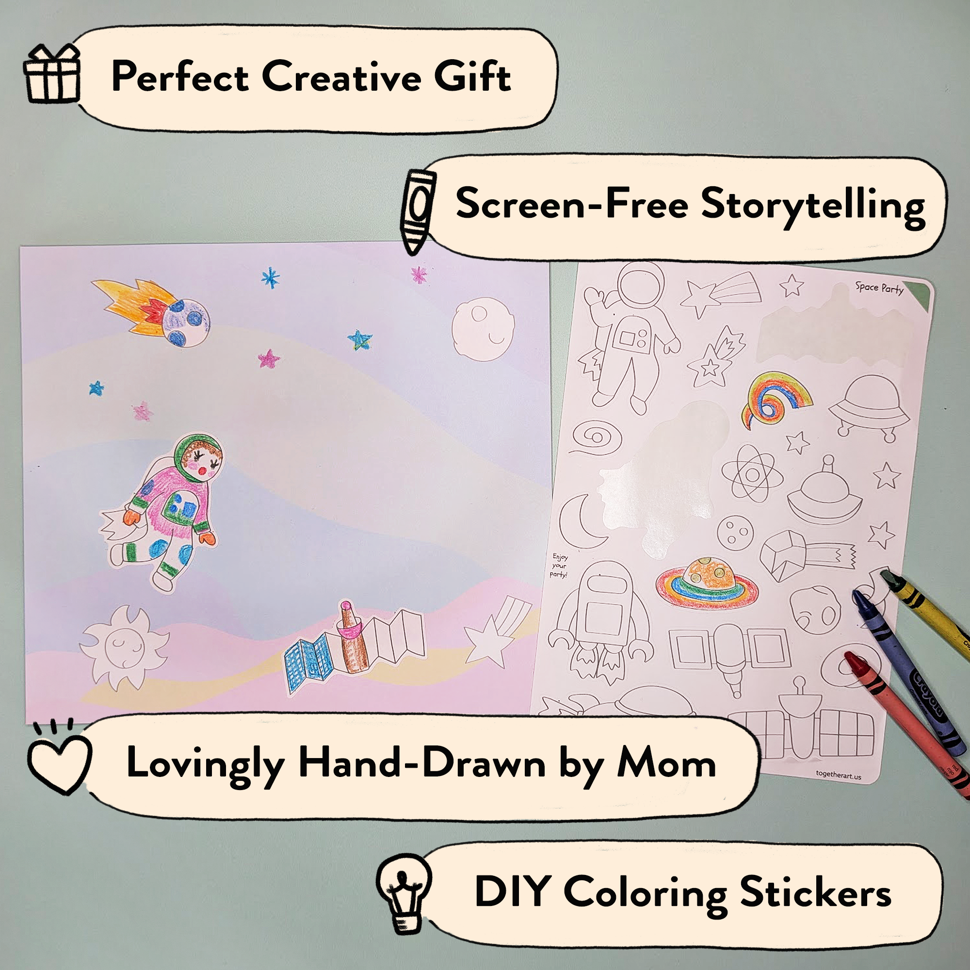 Outer Space Storytelling Sticker Kit