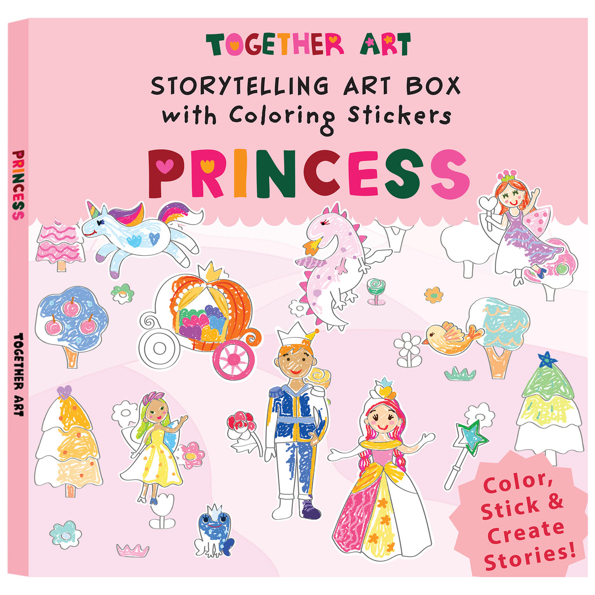 Princess Storytelling Art Kit with Coloring Stickers