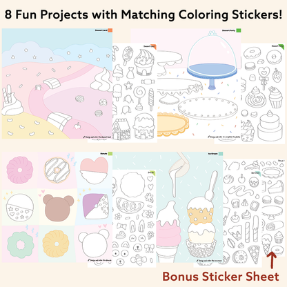 Dessert Storytelling Art Box with Coloring Stickers