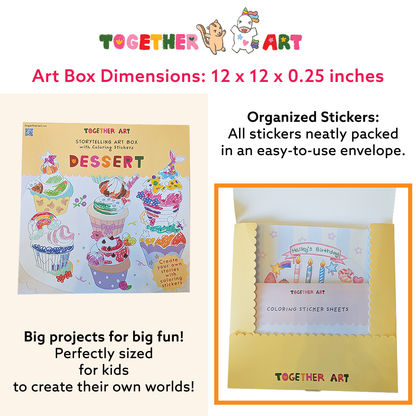 Dessert Storytelling Art Box with Coloring Stickers