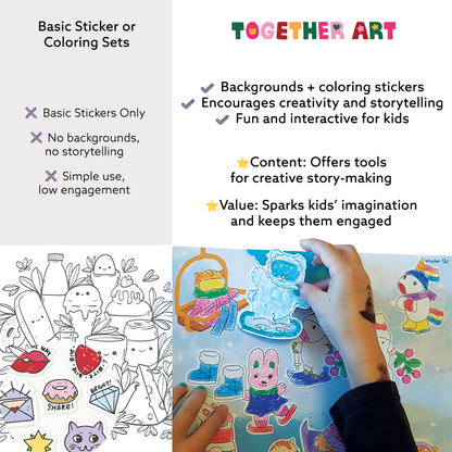 Seasonal Splendor Storytelling Art Box with Coloring Stickers