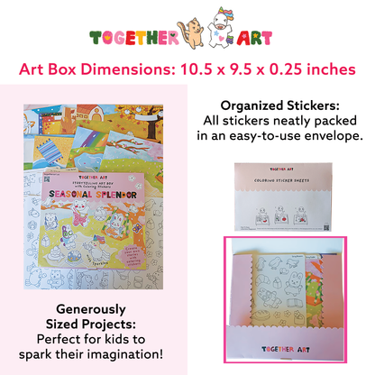 Seasonal Splendor Storytelling Art Box with Coloring Stickers