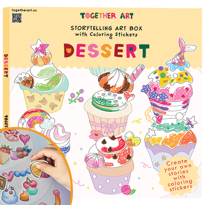 Dessert Storytelling Art Box with Coloring Stickers